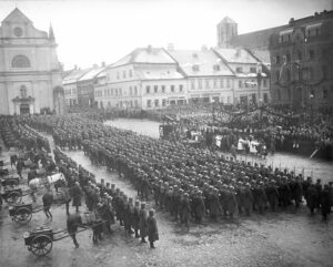 Slavnost předání praporu pěšímu pluku č. 44, 7. března 1926.