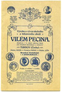 Katalog firmy Viléma Peciny, 10. léta 20. století.