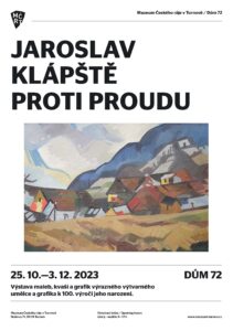 Jaroslav Klápště – Plakát k výstavě Proti proudu