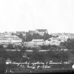 Celkový pohled na výstaviště krajinské výstavy v Turnově roku 1925.