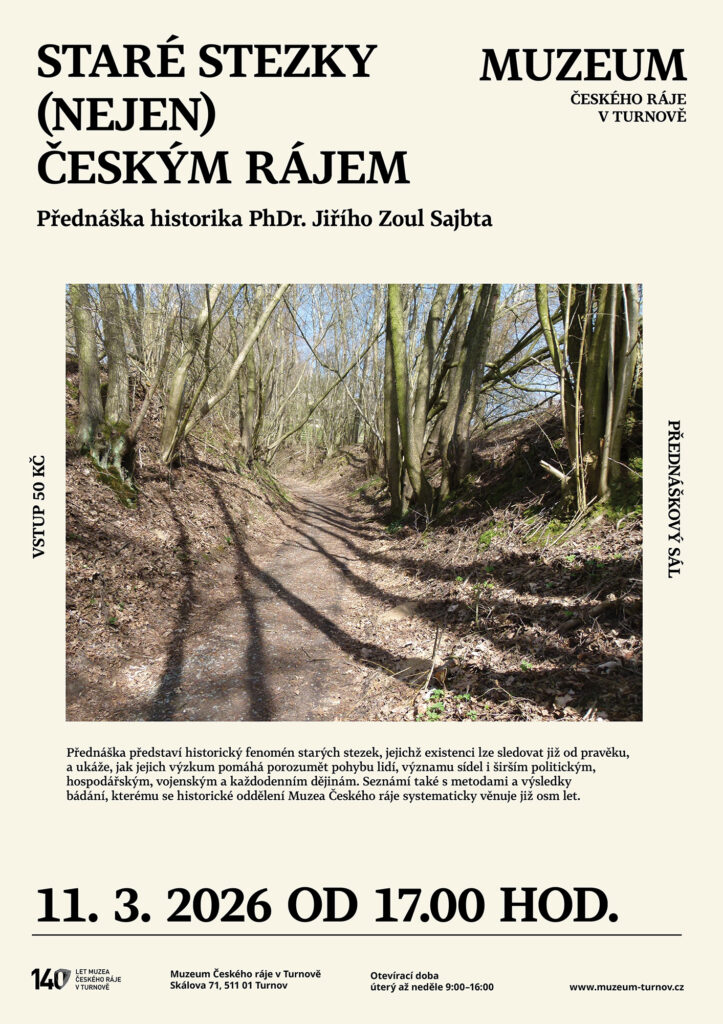 Plakát: Přednáška „Staré cesty (nejen) Českým rájem"
